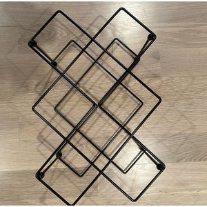 Metal Wine Rack (8 bottles) Black New